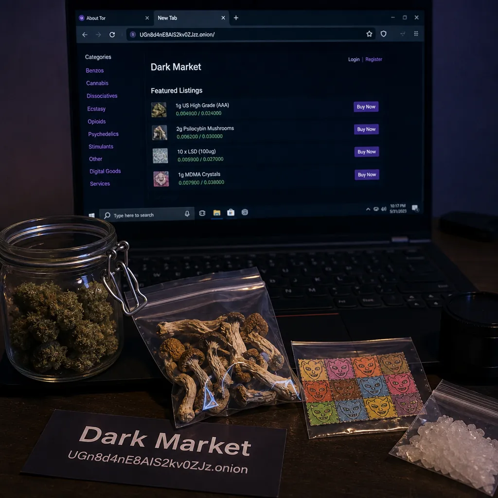 Dark web market links interface preview