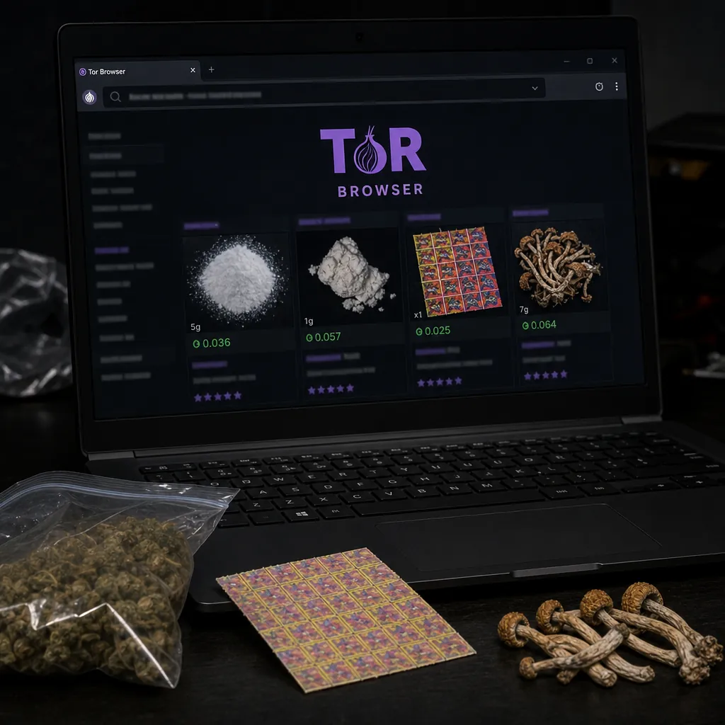 Darknet market interface preview